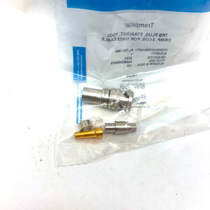 CINCH Trompeter PL75C-204 TRB Plug Straight Tool Crimp 3 Lug for 10602 Cable