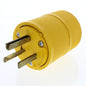 P&S D0531 Yellow Gator Grip Industrial Straight Blade Plug NEMA 5-30P 30A 125V