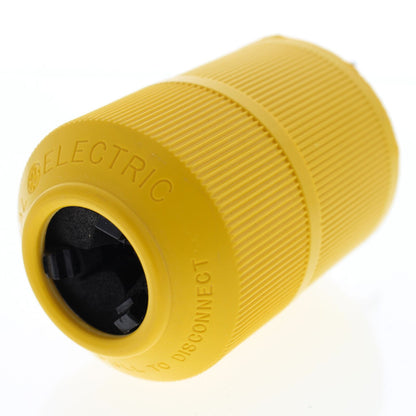 P&S D0531 Yellow Gator Grip Industrial Straight Blade Plug NEMA 5-30P 30A 125V