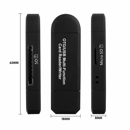 2 Each Micro USB OTG/USB 2.0 Card Reader Adapter SD/Micro SD Memory Card Reader