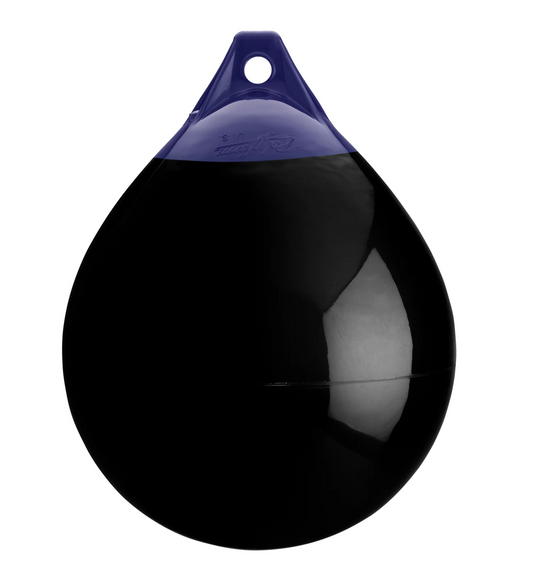 Polyform A-3 Buoy 2 each! Black with Navy Blue Rope Hold 17" X 23" 33-565-951