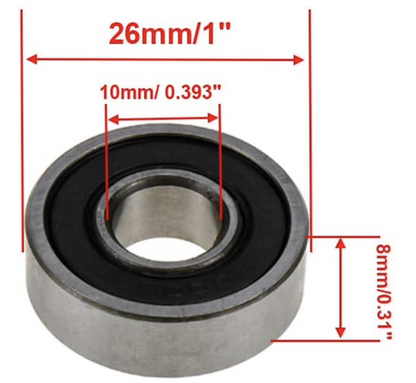 20 Pack 6000RS Sapporo Bearings Bearing Rubber Sealed 10mmX26mmX8mm New