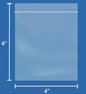 4"X6" 2 MIL Clear Zipper Bags LDPE MGZ2P0406 1000 pcs (10 Dispenser Bags of 100)