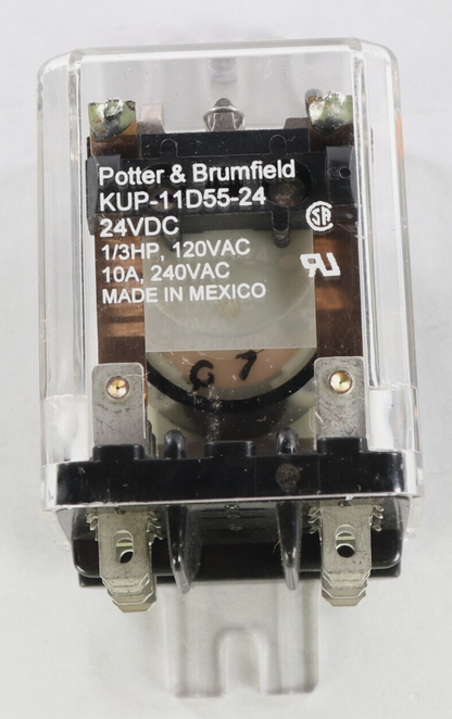 TE Potter & Brumfield KUP-11D55-24 Relay 2 Form C 24VDC Coil 10A 5-1393117-8