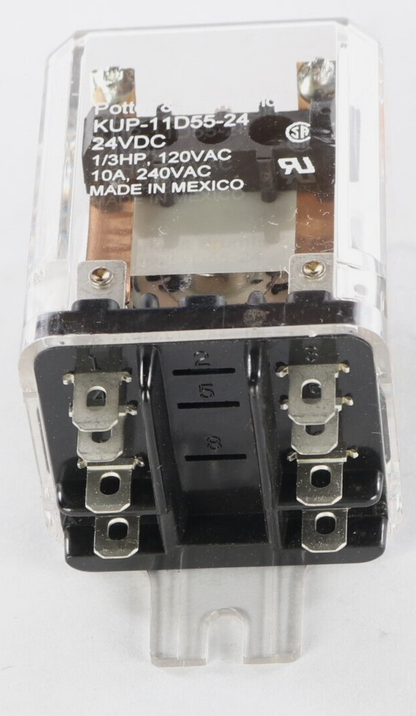 25 TE Potter & Brumfield KUP-11D55-24 Relay 2 Form C 24VDC Coil 10A 5-1393117-8