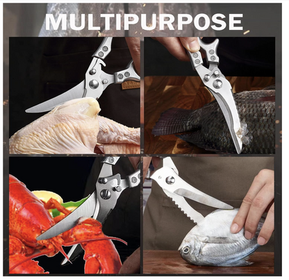 2 each Poultry Shears Heavy Duty Kitchen Shears Cut Bone Chicken Fish Meat