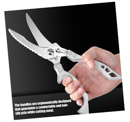 2 each Poultry Shears Heavy Duty Kitchen Shears Cut Bone Chicken Fish Meat