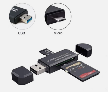 2 Each Micro USB OTG/USB 2.0 Card Reader Adapter SD/Micro SD Memory Card Reader