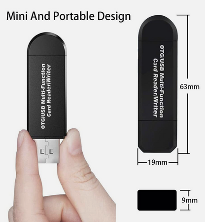 2 Each Micro USB OTG/USB 2.0 Card Reader Adapter SD/Micro SD Memory Card Reader
