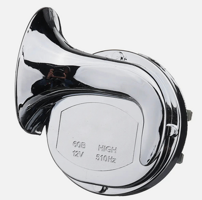 Chrome 12V Snail Dual Tone Horns High Low Universal Fit Car Truck Van Cycle 60B