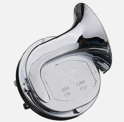 Chrome 12V Snail Dual Tone Horns High Low Universal Fit Car Truck Van Cycle 60B