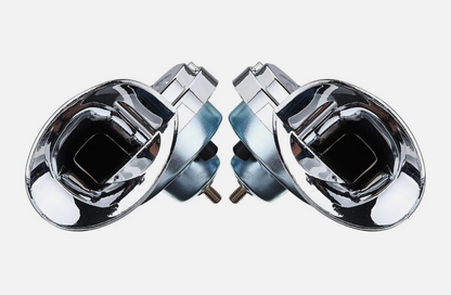 Chrome 12V Snail Dual Tone Horns High Low Universal Fit Car Truck Van Cycle 60B