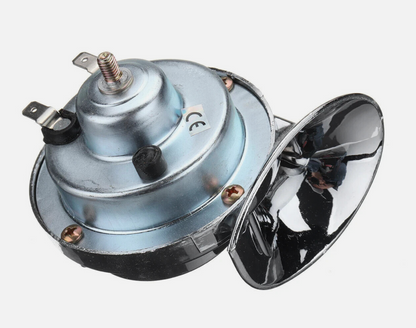 Chrome 12V Snail Dual Tone Horns High Low Universal Fit Car Truck Van Cycle 60B