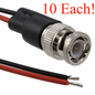 10 Pcs Mueller BU-P4970 Test Lead BNC Male Plug to 7" 20 AWG Wire Leads 500V RMS