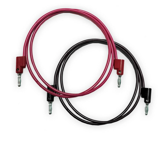 Mueller BU-PB36-02 Test Lead Banana Patch Cords 36" BLK/RED Stackable Plug-Plug