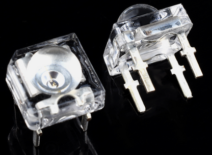 GREEN LED 515nm-520nm 4 Pin 4000-4500 MCD Superflux Clear 3.0-3.5V 10 Each
