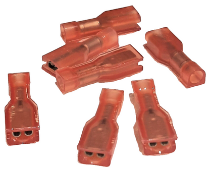 T.E. 2-520084-2 Faston Quick Connect Crimp Connectors 110 .125" 1000 Pcs 22-18GA
