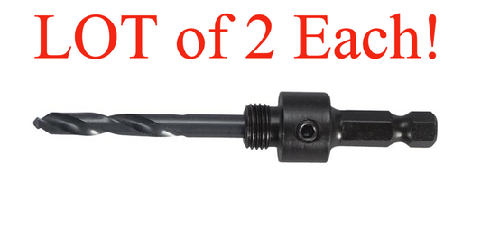 LENOX 5L Arbor w/ 3-1/4" Pilot Drill Fits Hole Saw 9/16"- 1-3/16" LOT of 2 Each!