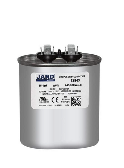 JARD 12943 35.0MFD  370/440VAC Oval Motor Run Capacitor LOT of 8 Each