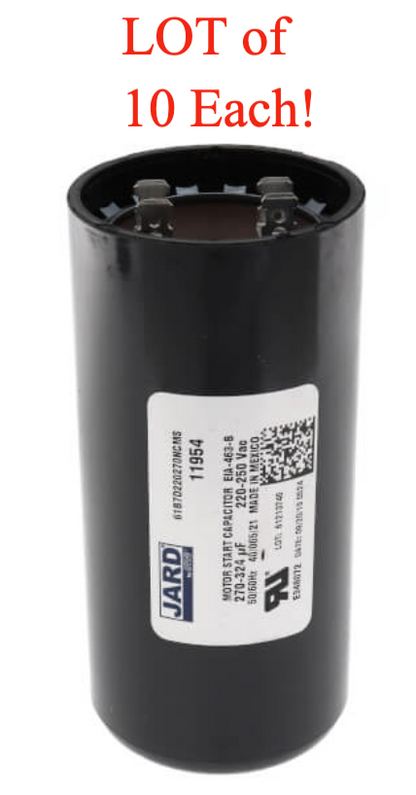 JARD 11954 270-324MFD  220-250VAC Motor Start Capacitor LOT of 10 Each