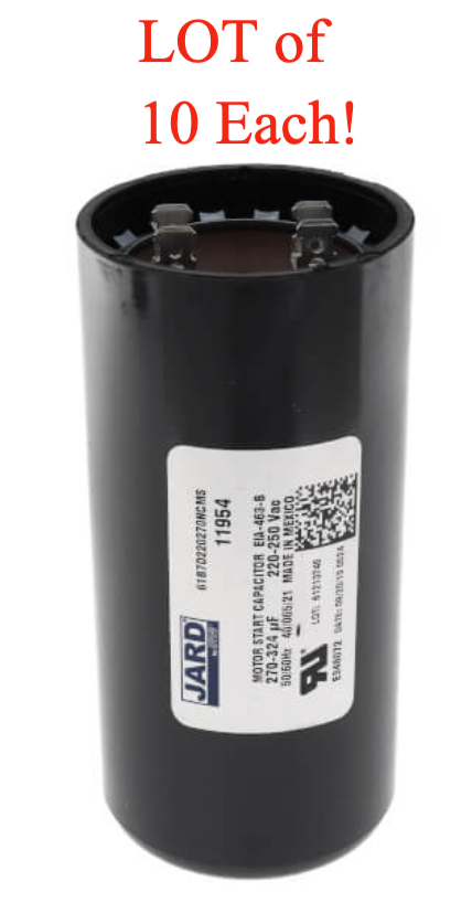 JARD 11954 270-324MFD  220-250VAC Motor Start Capacitor LOT of 10 Each
