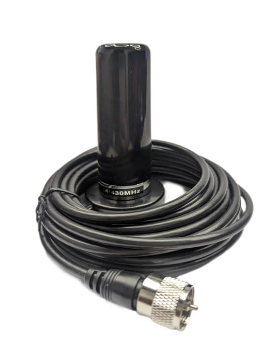 Vehicle Ham Radio Antenna Dual Band VHF/UHF 144/430MHz Magnet Base PL259 16FT