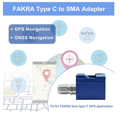 Fakra C Female to SMA Female GPS Antenna Signal Adapter 50 Ohm 10 Each!