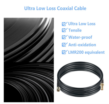 LMR200 Equivalent 2M (6.56 feet) SMA Male to SMA Female Coax Cable 50 Ohm