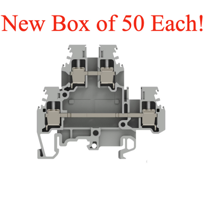 TE Entrelec 1SNA115271R2200 Terminal Block, Din Rail, 4Pos, 22-12Awg Box of 50