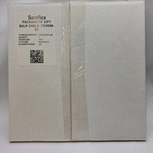 Semflex FSW086-EF-L25 RF/Microwave High Frequency Bulk Coax Cable 25 Ft 71 GHz