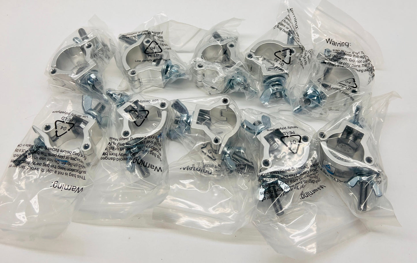 TUV Reinland SWL-75KG Mini Aluminum Stage Clamp 75KG (165Lbs) New Lot of 10 each