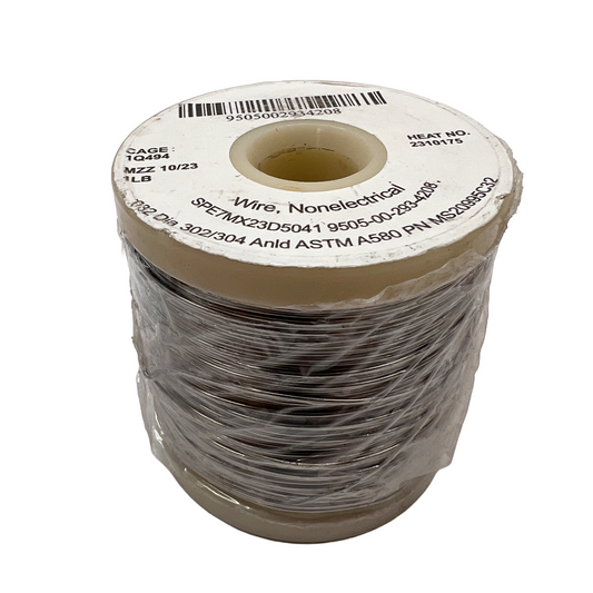 Stainless Steel Aviation Lock Safety Wire .032" MS20995C32 1 LB Spool 302/304