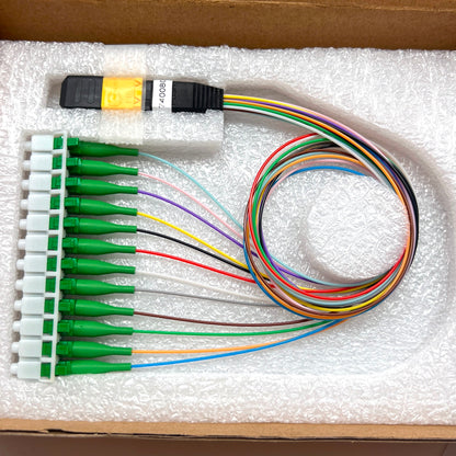 TELECT CA ASSY FO SM MPO LC/APC 12 FIBER BREAKOUT 900UM LOW LOSS 148942-2 3 Each