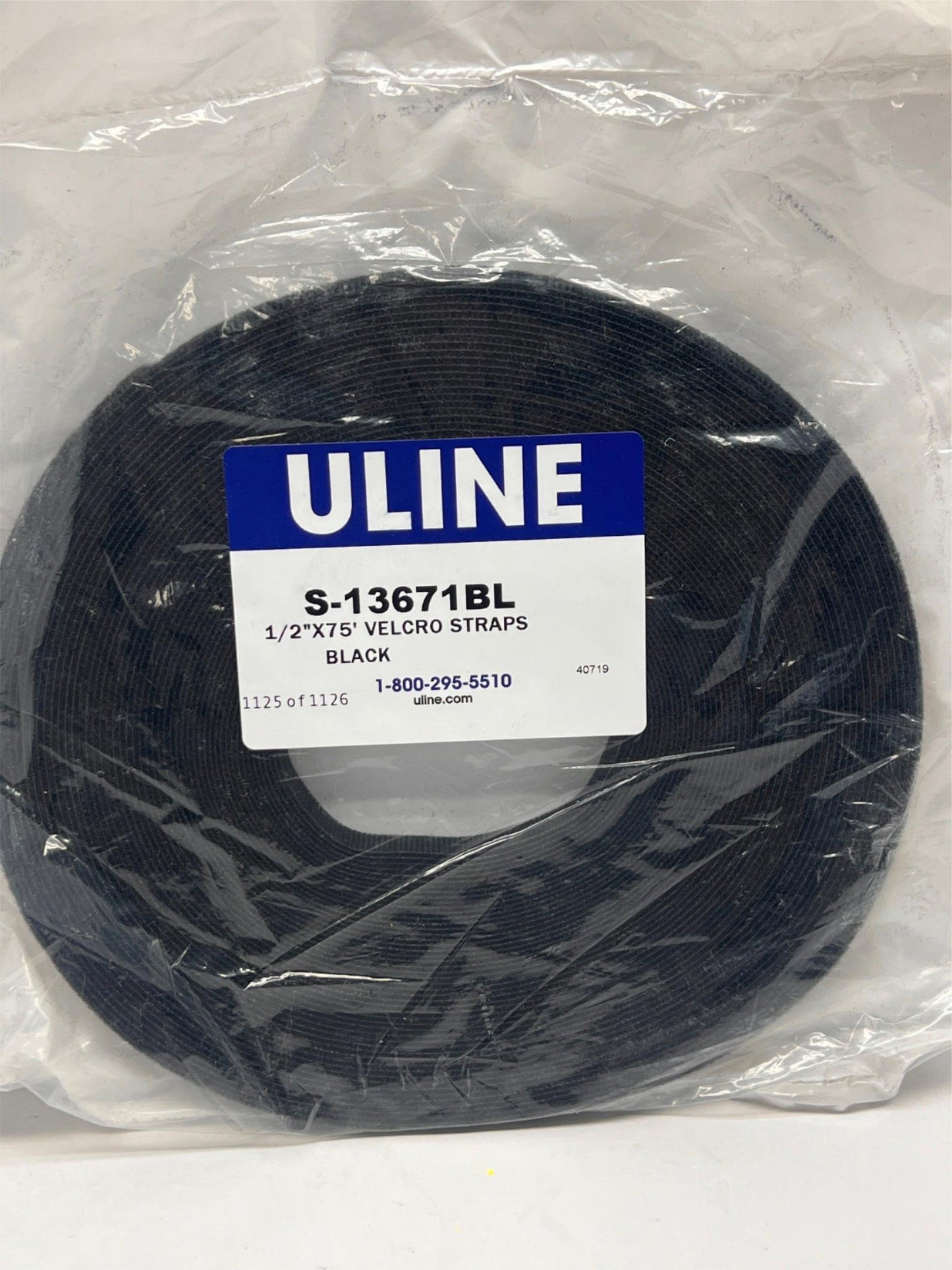 VELCRO® Brand 129541 One-Wrap® Hook Loop Strap 1/2"X75' 25 Yard Black S-13671BL
