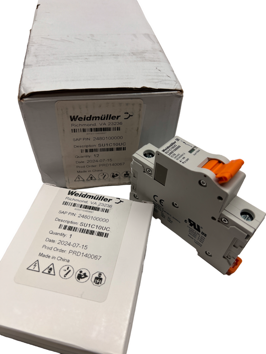 WEIDMUELLER 2480100000 DIN Rail Circuit Breaker 12A 277V 1 Pole Box of 12 Each
