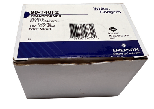White Rogers 90-T40F2 Transformer Class 2 208/240VAC to 24VAC 40VA New BOX/20