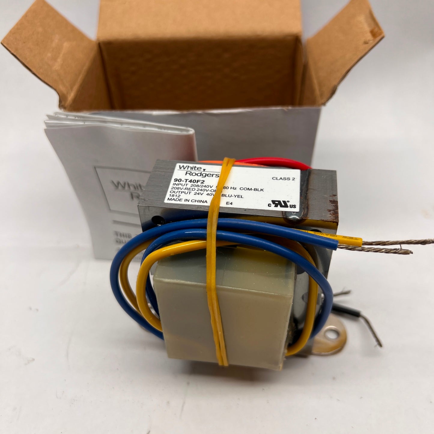 White Rogers 90-T40F2 Transformer Class 2 208/240VAC to 24VAC 40VA New BOX/20