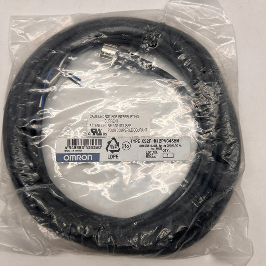 OMRON XS2F-M12PVC4S5M Communication Cable 5M New