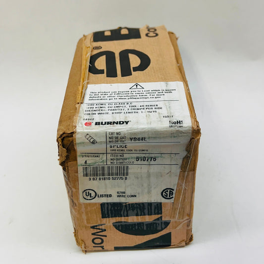 4pc Burndy YS44L 1000 kcmil CU Standard Barrel Internal Chamfer Tin Plated 35KV