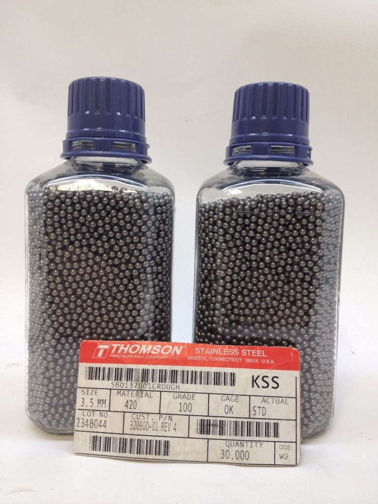 3.5mm Diameter Grade 100 Hardened AISI 420 Stainless Steel Ball Bearings Thomson