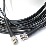 Cable BNC Male to Male 33FT 10M RG-58 Coaxial RF With Strain Relief Ham Radio