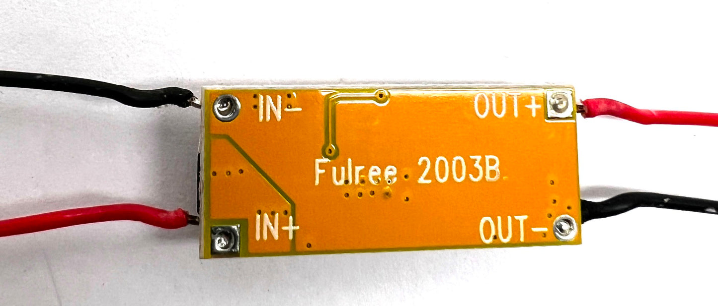 12 VDC to 5VDC DC-DC Converter 3A Angled 90 Degree Micro USB Adapter 30" Cable